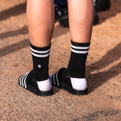 Classic Black & White Stripe Socks